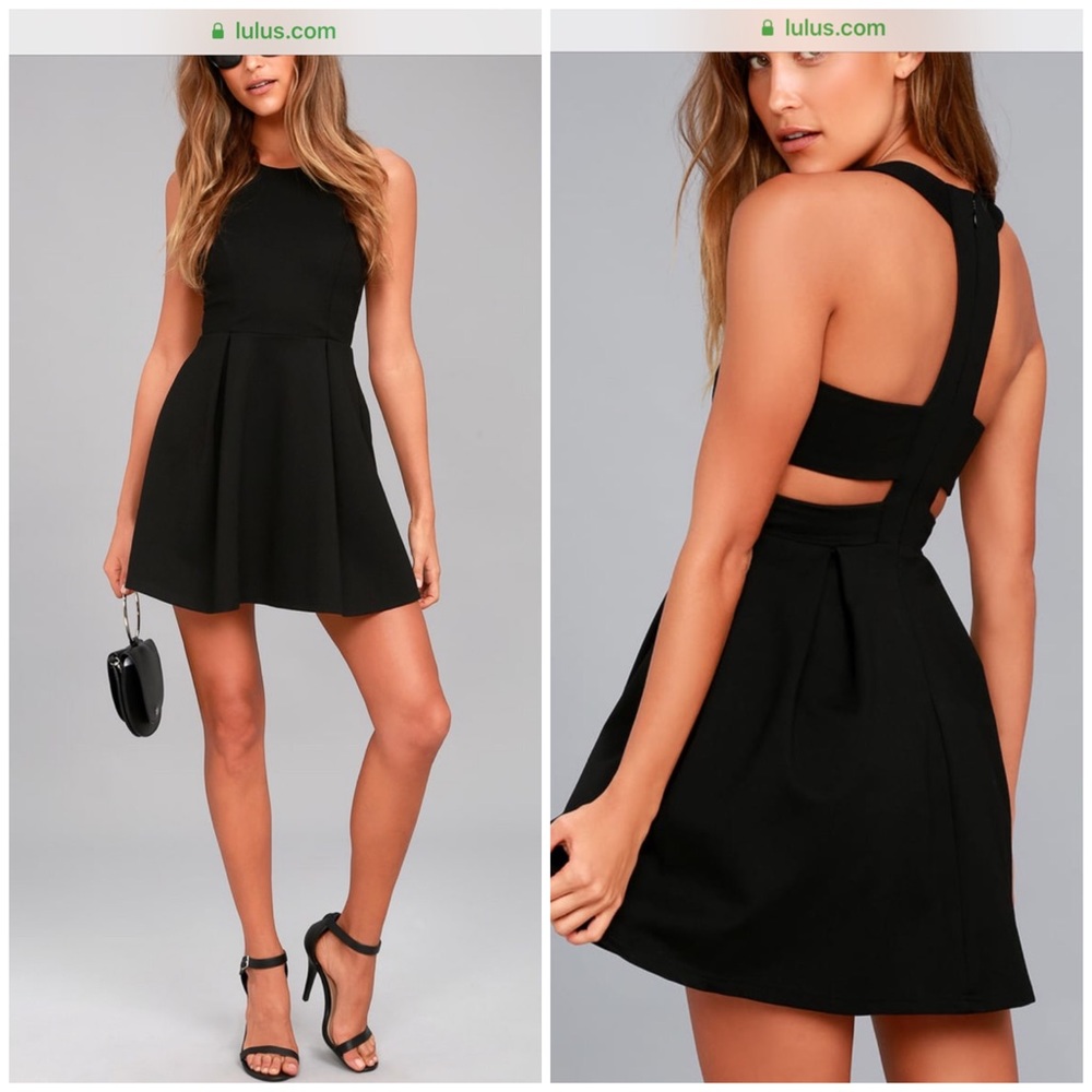 LuLu’s Cutout and About Gray Skater Dress